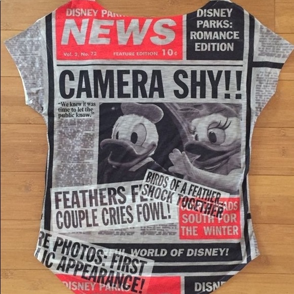 Disney Parks Newspaper Tee Small - Picture 3 of 7